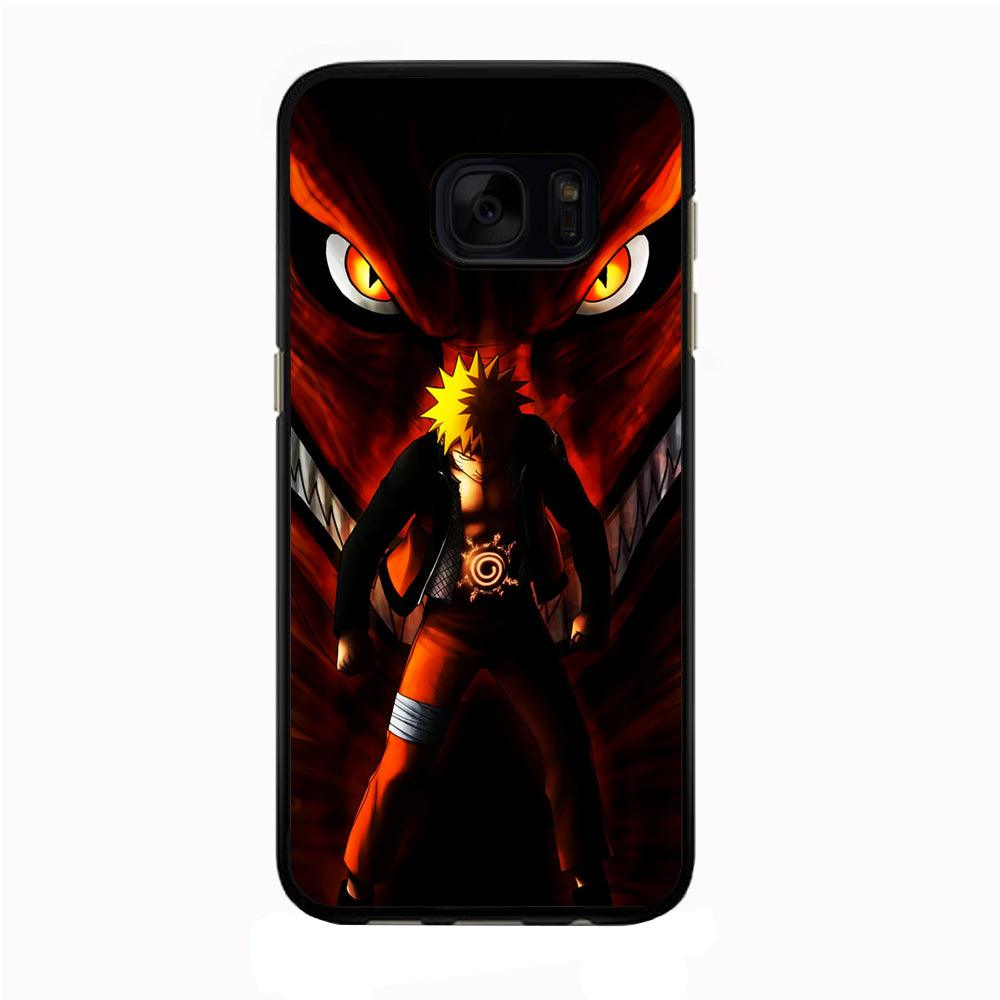 Naruto Kyuubi Mode Samsung Galaxy S7 Edge Case-Rubber / Black (2D Case)-Xtracase