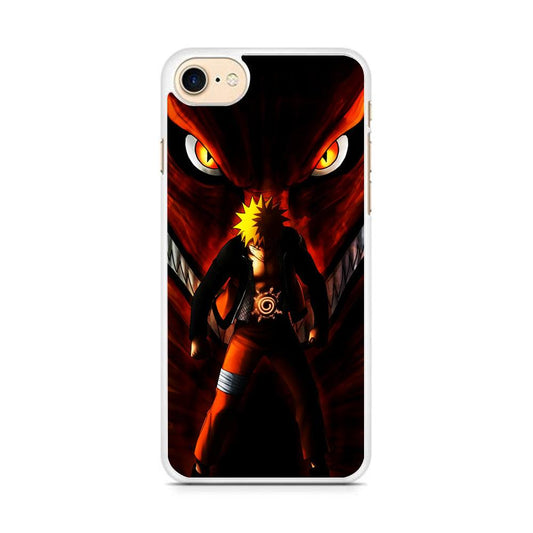 Naruto Kyuubi Mode iPhone 8 Case-Rubber / White (2D Case)-Xtracase