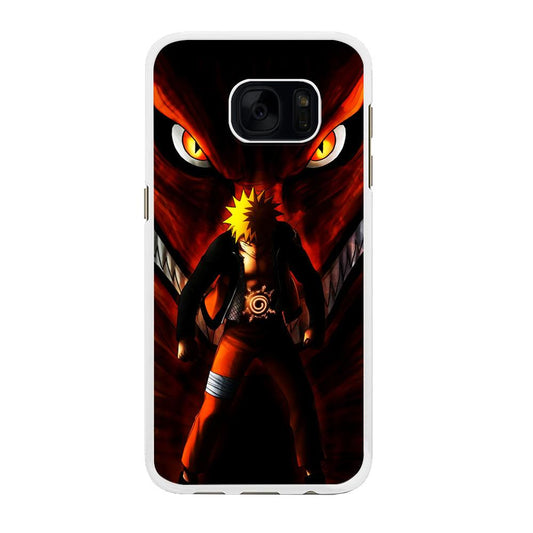 Naruto Kyuubi Mode Samsung Galaxy S7 Edge Case-Rubber / White (2D Case)-Xtracase