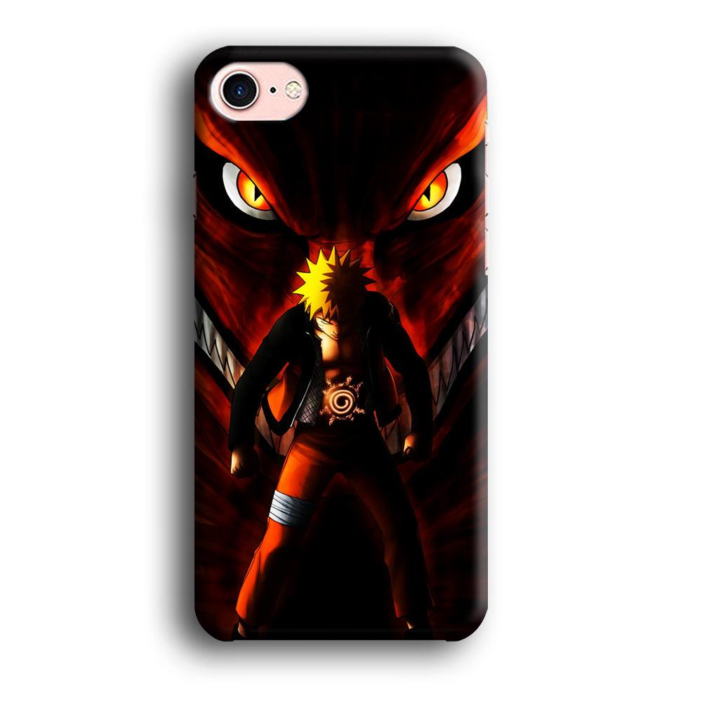 Naruto Kyuubi Mode iPhone SE 2020 Case-Plastic / Full Wrap (3D Case)-Xtracase