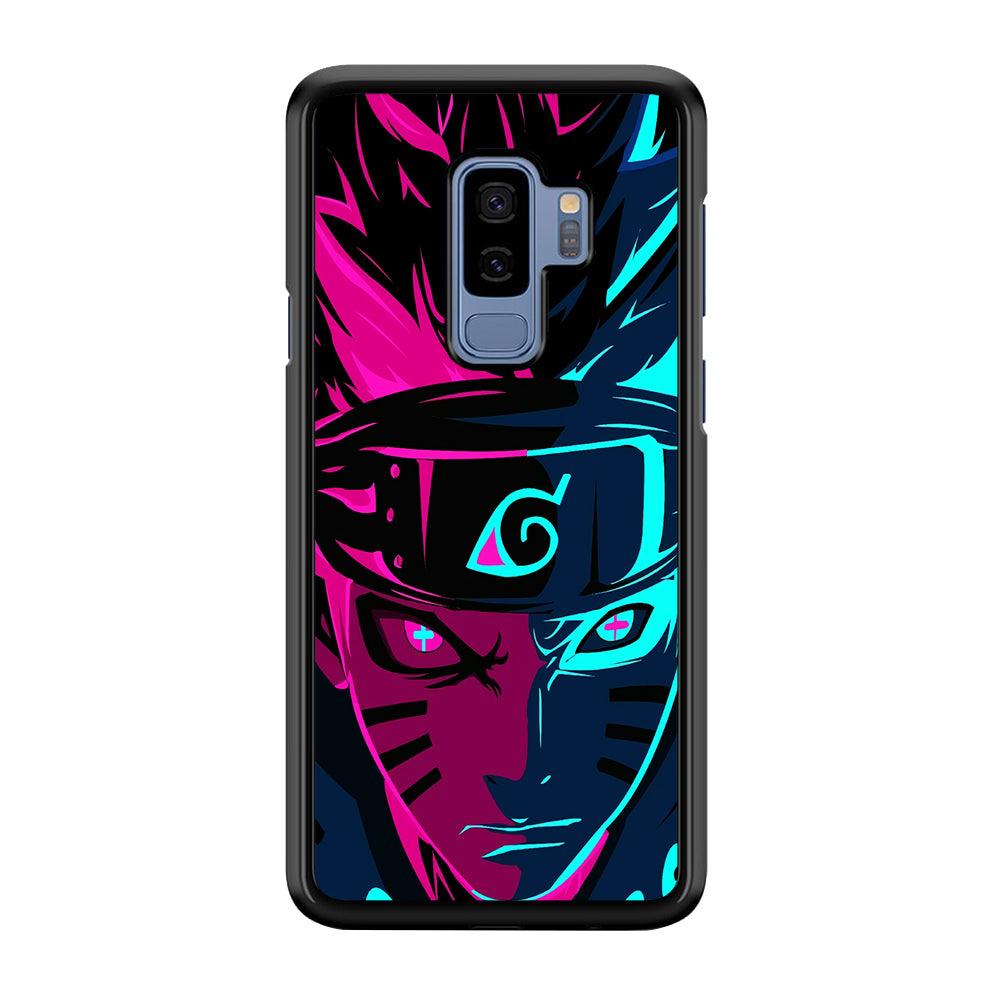 Naruto Purple Blue Art Samsung Galaxy S9 Plus Case-Rubber / White (2D Case)-Xtracase