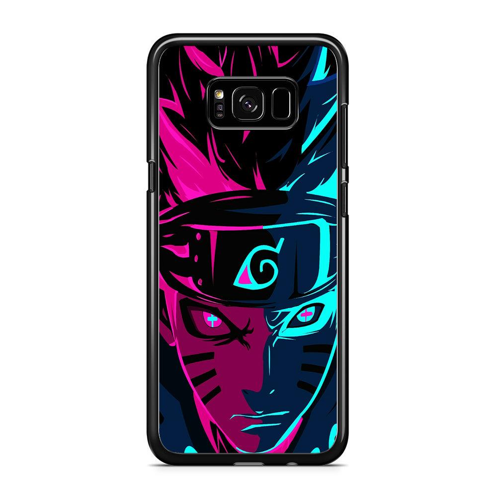 Naruto Purple Blue Art Samsung Galaxy S8 Case-Rubber / Black (2D Case)-Xtracase
