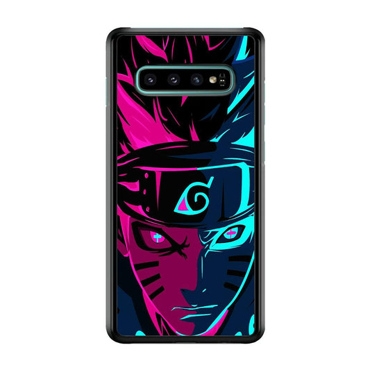 Naruto Purple Blue Art Samsung Galaxy S10 Plus Case-Plastic / Full Wrap (3D Case)-Xtracase