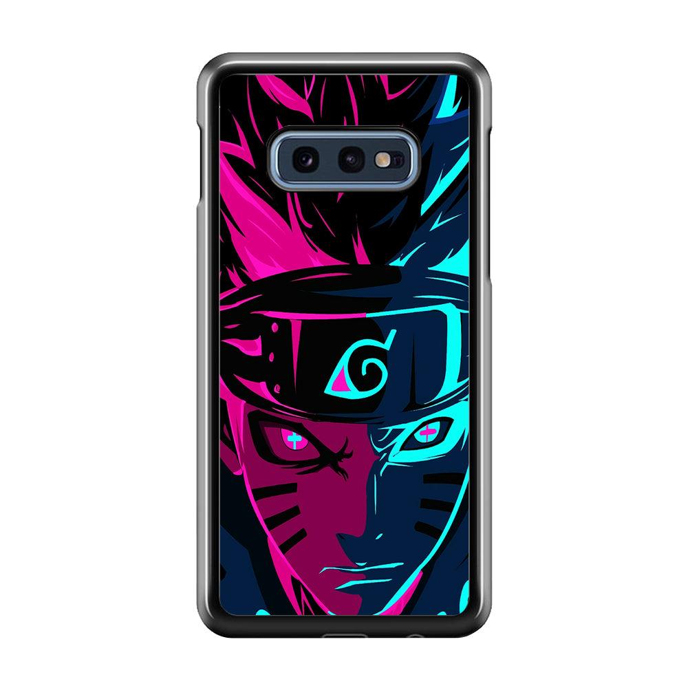 Naruto Purple Blue Art Samsung Galaxy S10E Case-Rubber / Black (2D Case)-Xtracase
