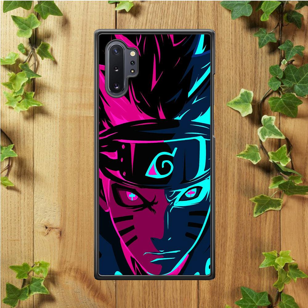 Naruto Purple Blue Samsung Galaxy Note 10 Plus Case-Rubber / White (2D Case)-Xtracase