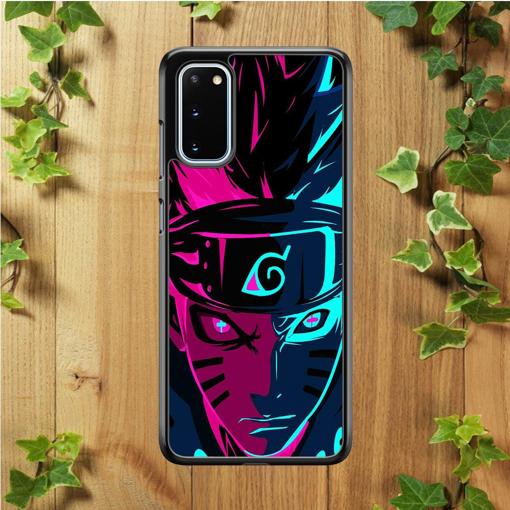 Naruto Purple Blue Art Samsung Galaxy S20 Case-Rubber / Black (2D Case)-Xtracase