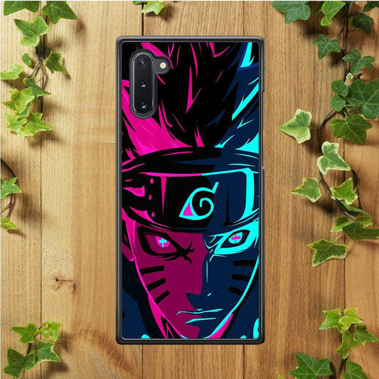 Naruto Purple Blue Art Samsung Galaxy Note 10 Case-Rubber / White (2D Case)-Xtracase