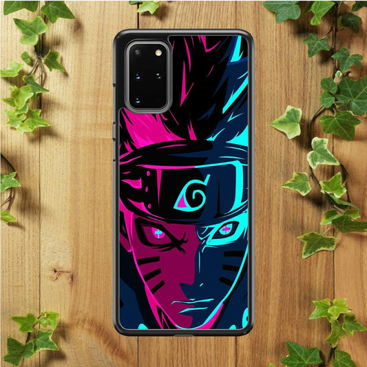 Naruto Purple Blue Art Samsung Galaxy S20 Plus Case-Rubber / White (2D Case)-Xtracase