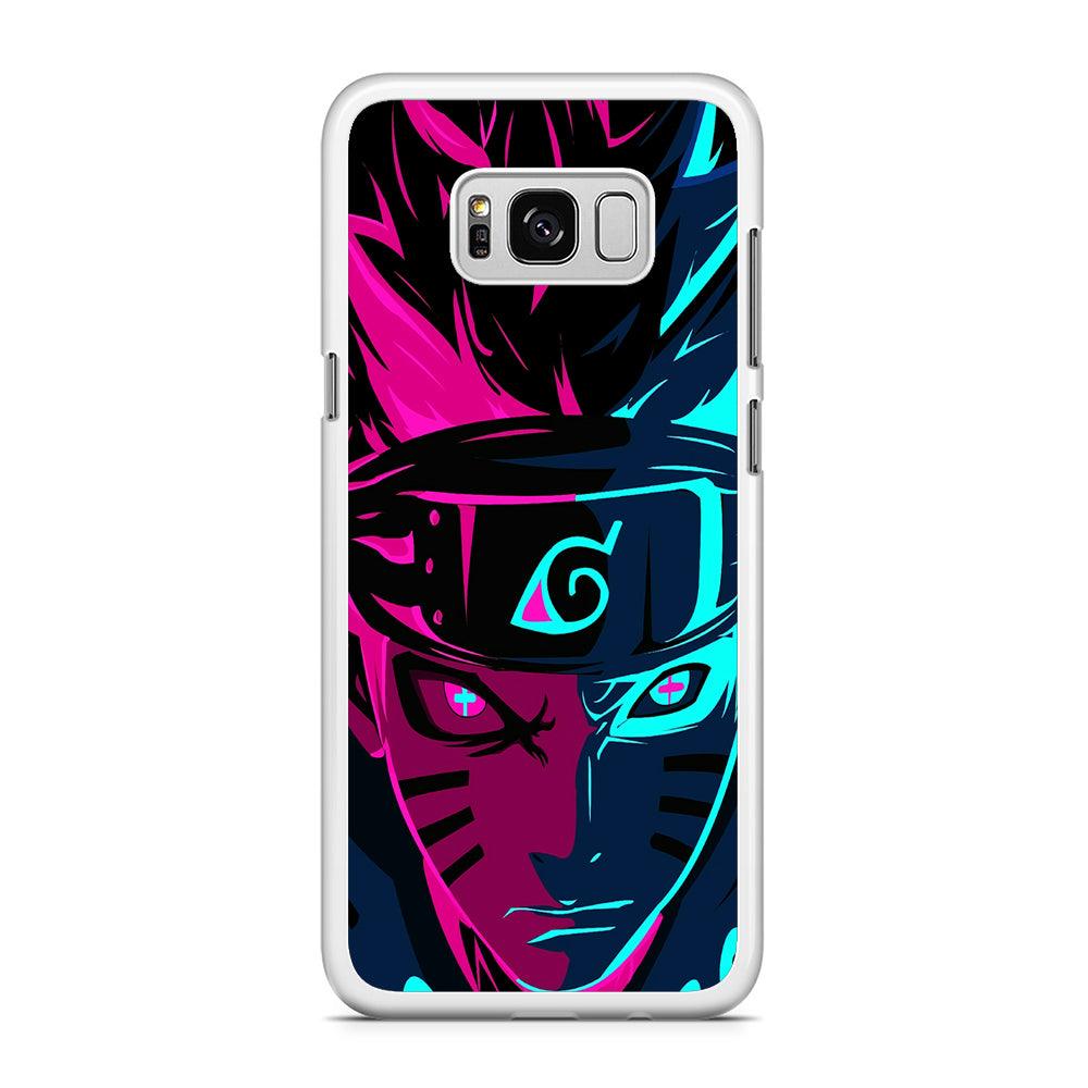 Naruto Purple Blue Art Samsung Galaxy S8 Case-Rubber / White (2D Case)-Xtracase