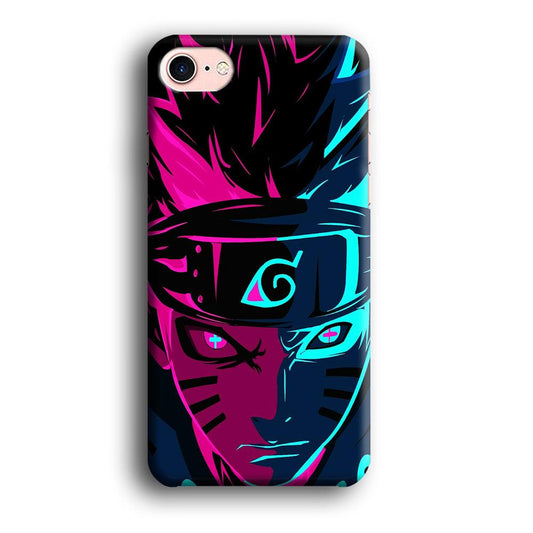 Naruto Purple Blue Art iPhone SE 2020 Case-Plastic / Full Wrap (3D Case)-Xtracase