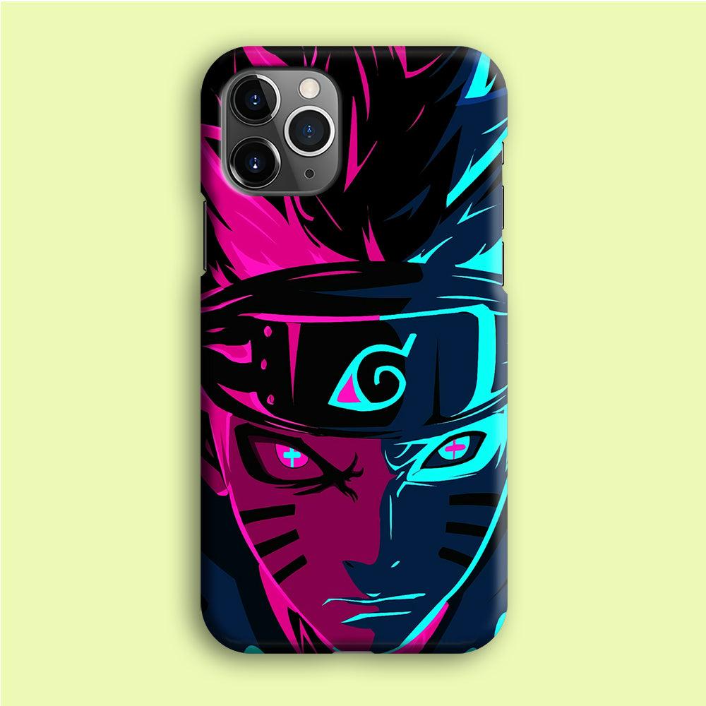 Naruto Purple Blue Art iPhone 12 Pro Max Case-Plastic / Full Wrap (3D Case)-Xtracase