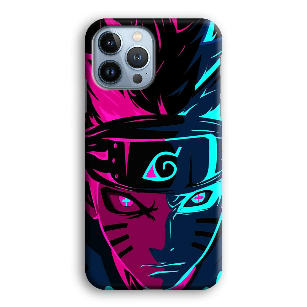 Naruto Purple Blue Art iPhone 13 Pro Case-Plastic / Full Wrap (3D Case)-Xtracase