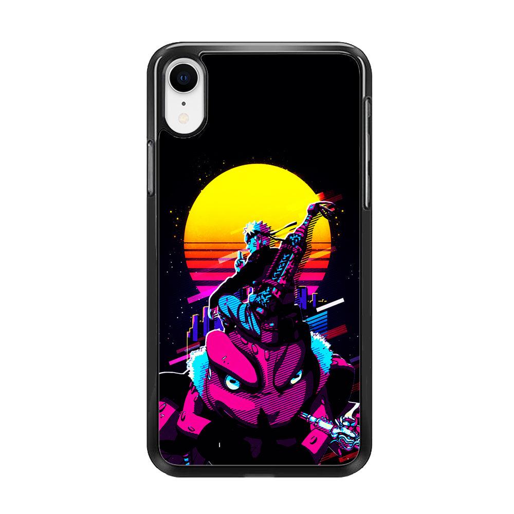 Naruto Sitting on Gamabunta iPhone XR Case-Rubber / Black (2D Case)-Xtracase