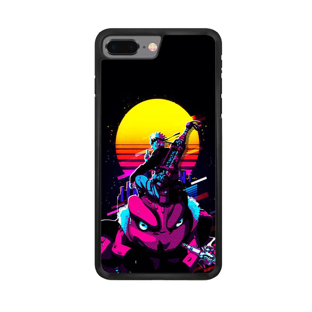 Naruto Sitting on Gamabunta iPhone 7 Plus Case-Rubber / Black (2D Case)-Xtracase