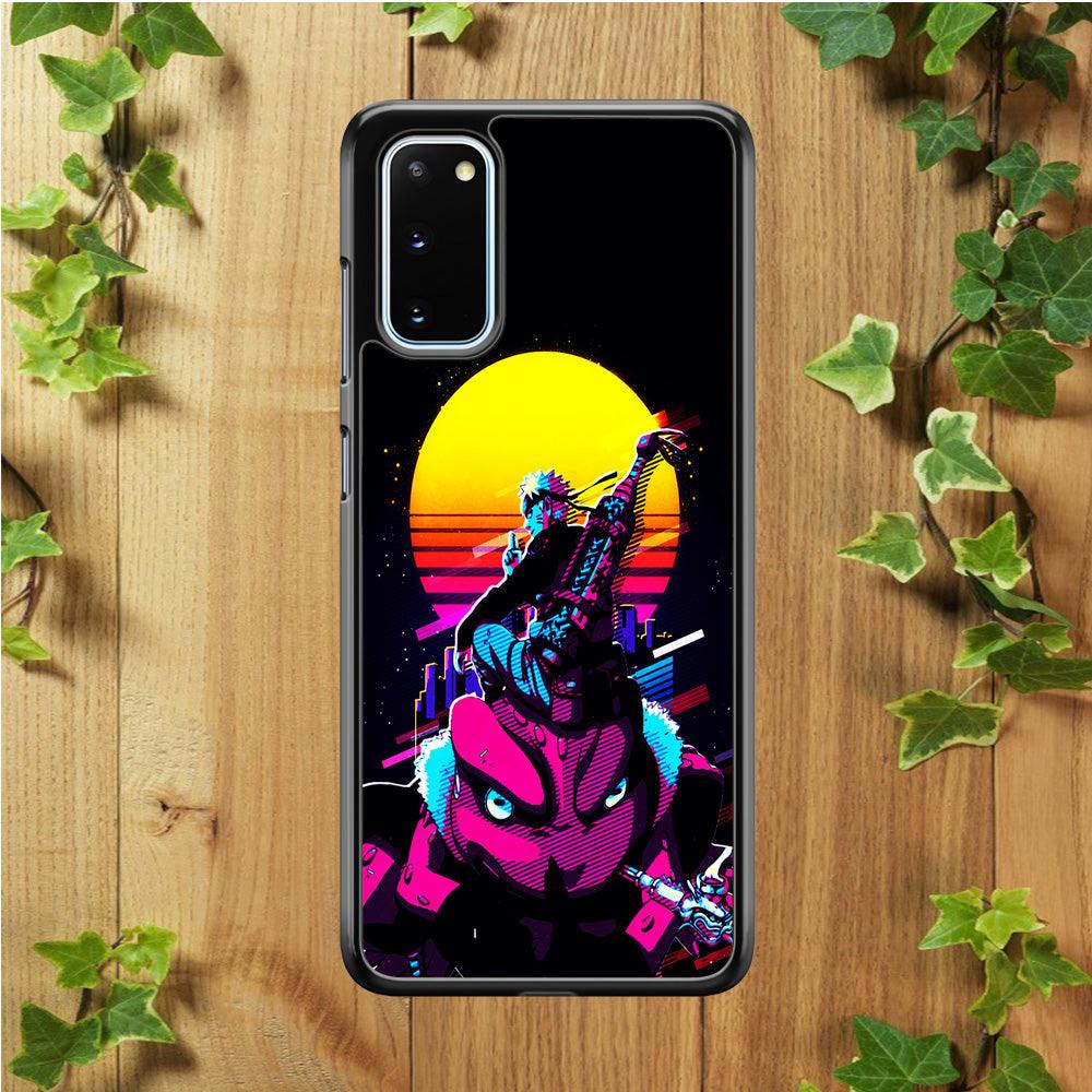 Naruto Sitting on Gamabunta Samsung Galaxy S20 Case-Rubber / White (2D Case)-Xtracase