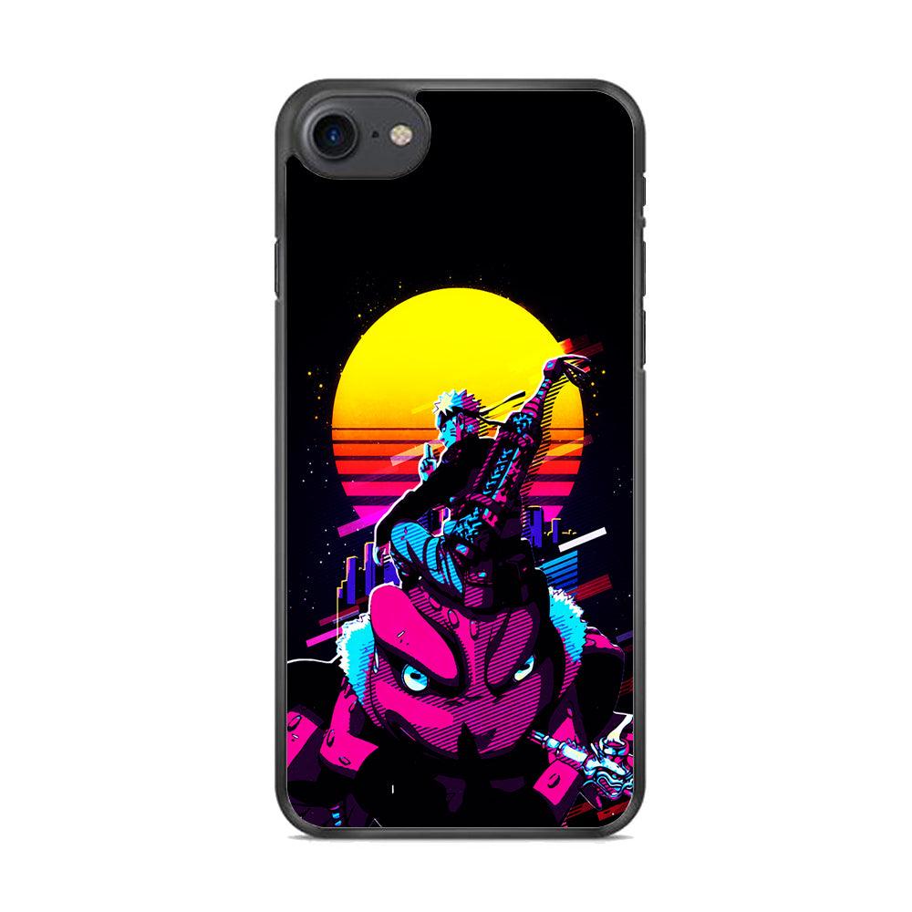 Naruto Sitting on Gamabunta iPhone 7 Case-Rubber / Black (2D Case)-Xtracase