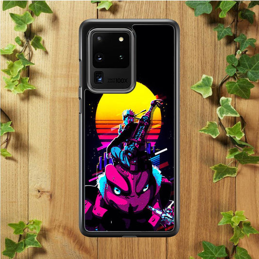Naruto Sitting on Gamabunta Samsung Galaxy S20 Ultra Case-Rubber / Black (2D Case)-Xtracase