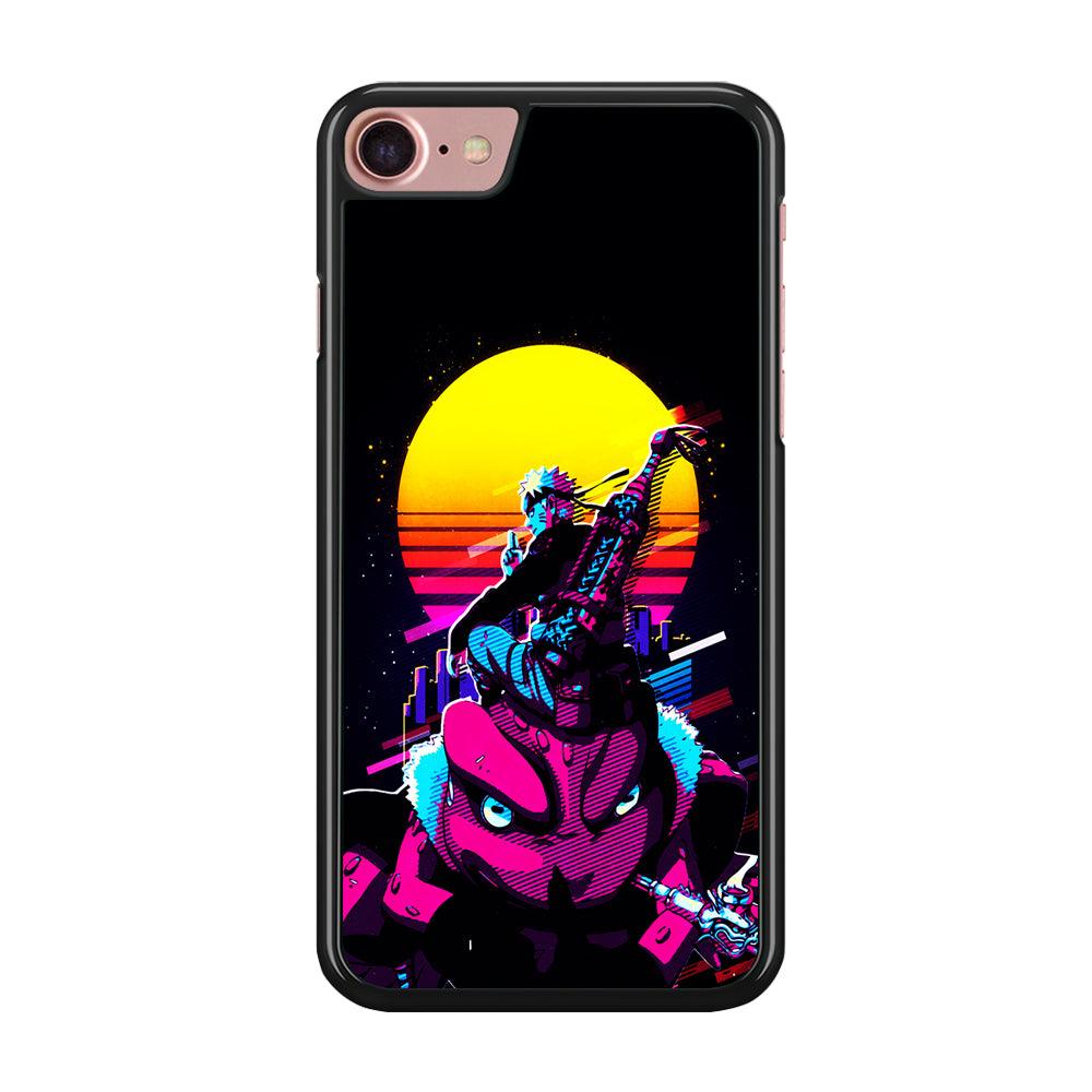 Naruto Sitting on Gamabunta iPhone SE 2020 Case-Rubber / Black (2D Case)-Xtracase