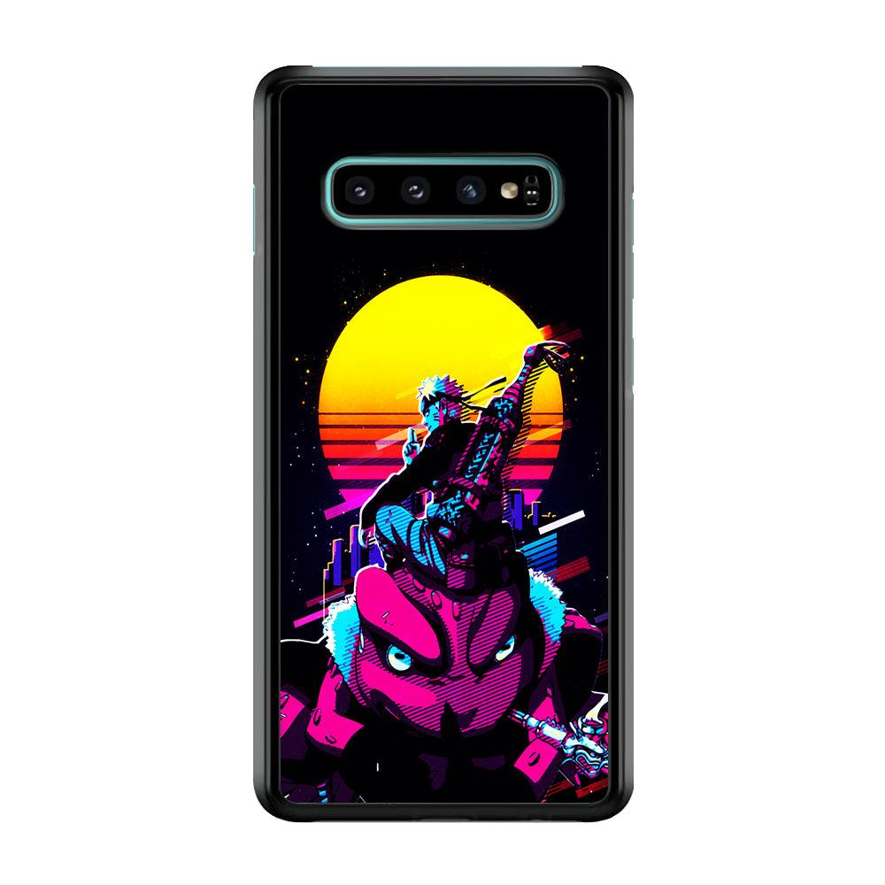 Naruto Sitting on Gamabunta Samsung Galaxy S10 Case-Rubber / Black (2D Case)-Xtracase