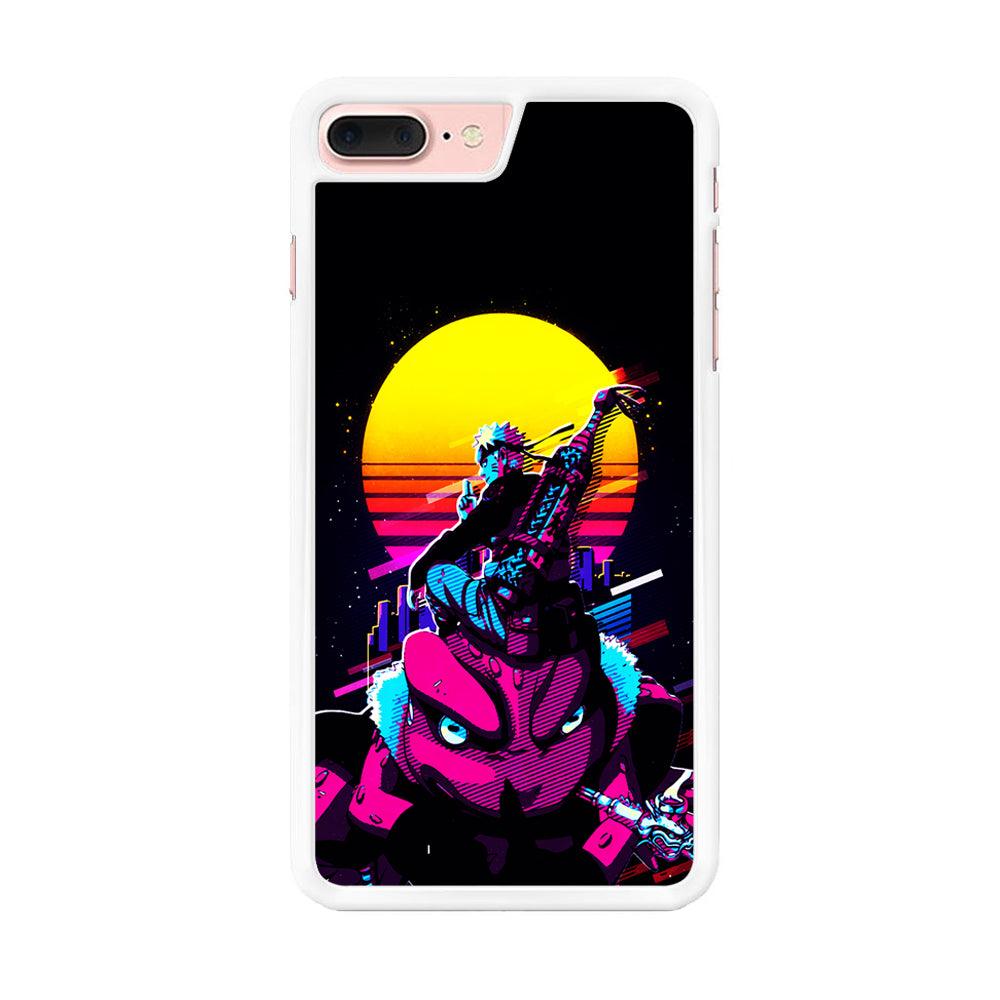 Naruto Sitting on Gamabunta iPhone 7 Plus Case-Rubber / White (2D Case)-Xtracase