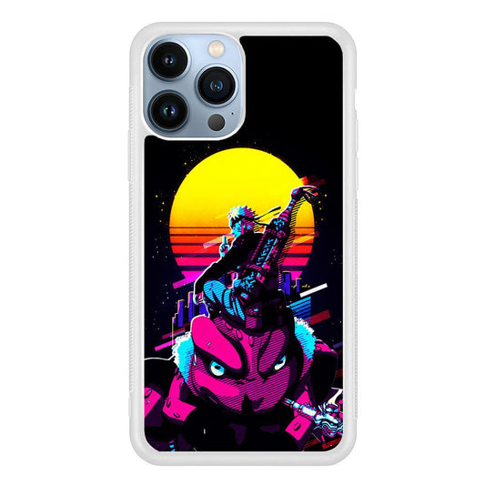 Naruto Sitting on Gamabunta iPhone 13 Pro Case-Rubber / White (2D Case)-Xtracase