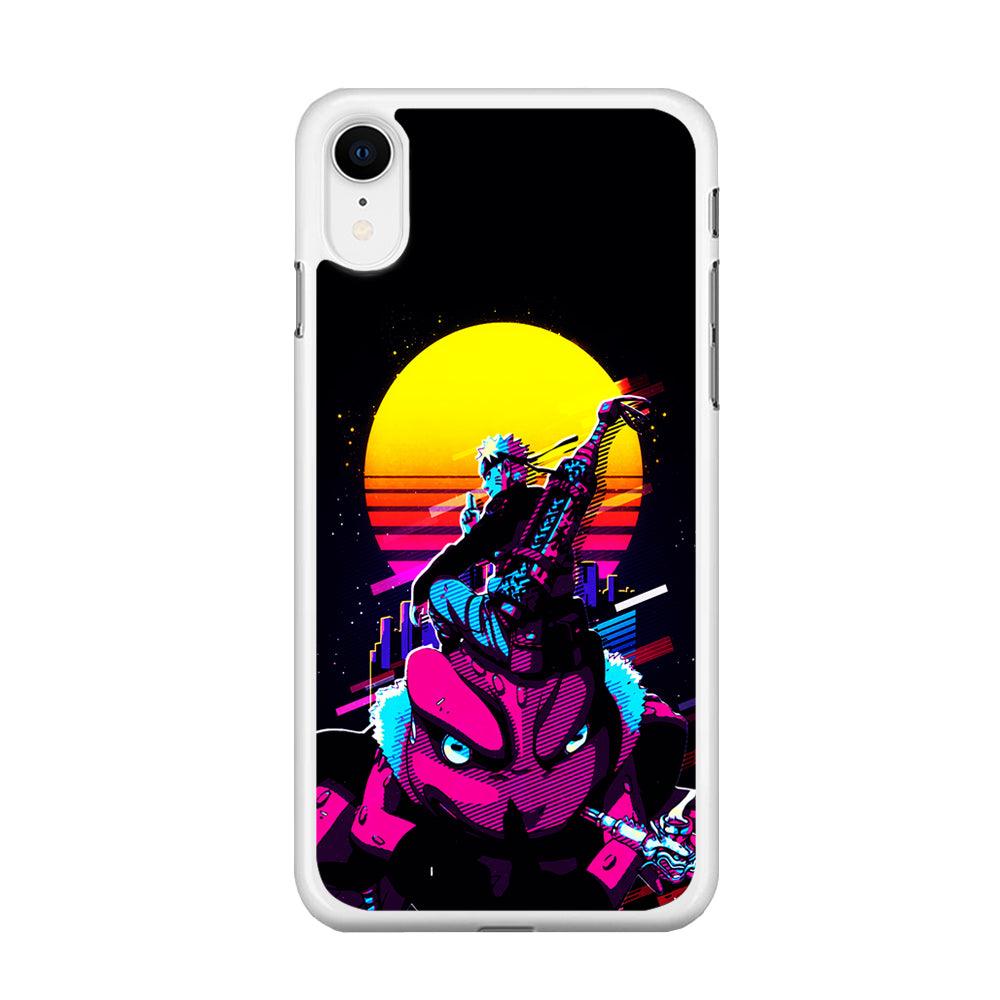 Naruto Sitting on Gamabunta iPhone XR Case-Rubber / White (2D Case)-Xtracase