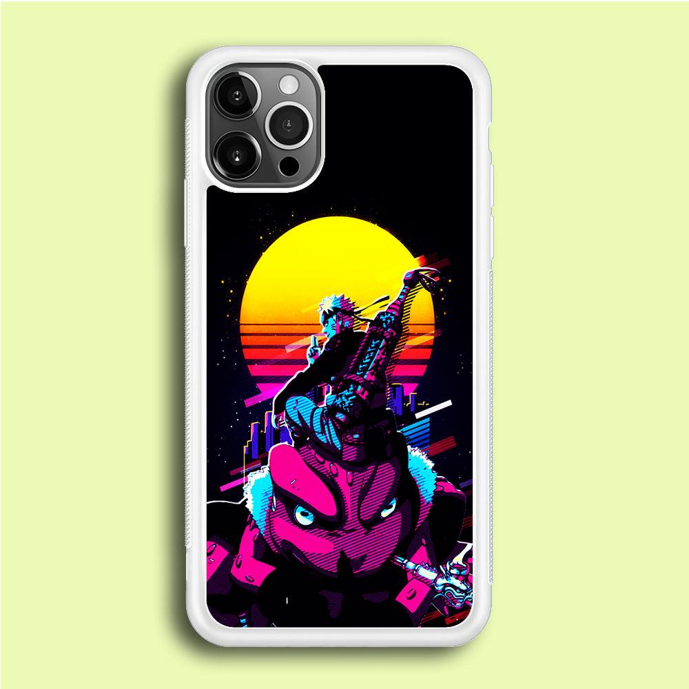 Naruto Sitting on Gamabunta iPhone 12 Pro Max Case-Rubber / White (2D Case)-Xtracase