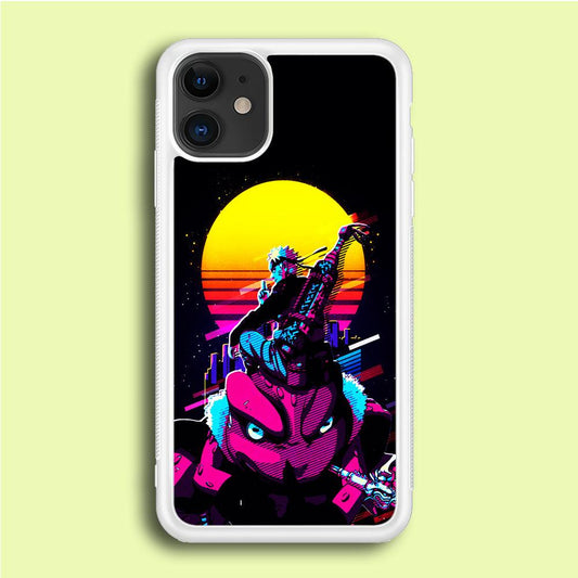 Naruto Sitting on Gamabunta iPhone 12 Mini Case-Rubber / White (2D Case)-Xtracase
