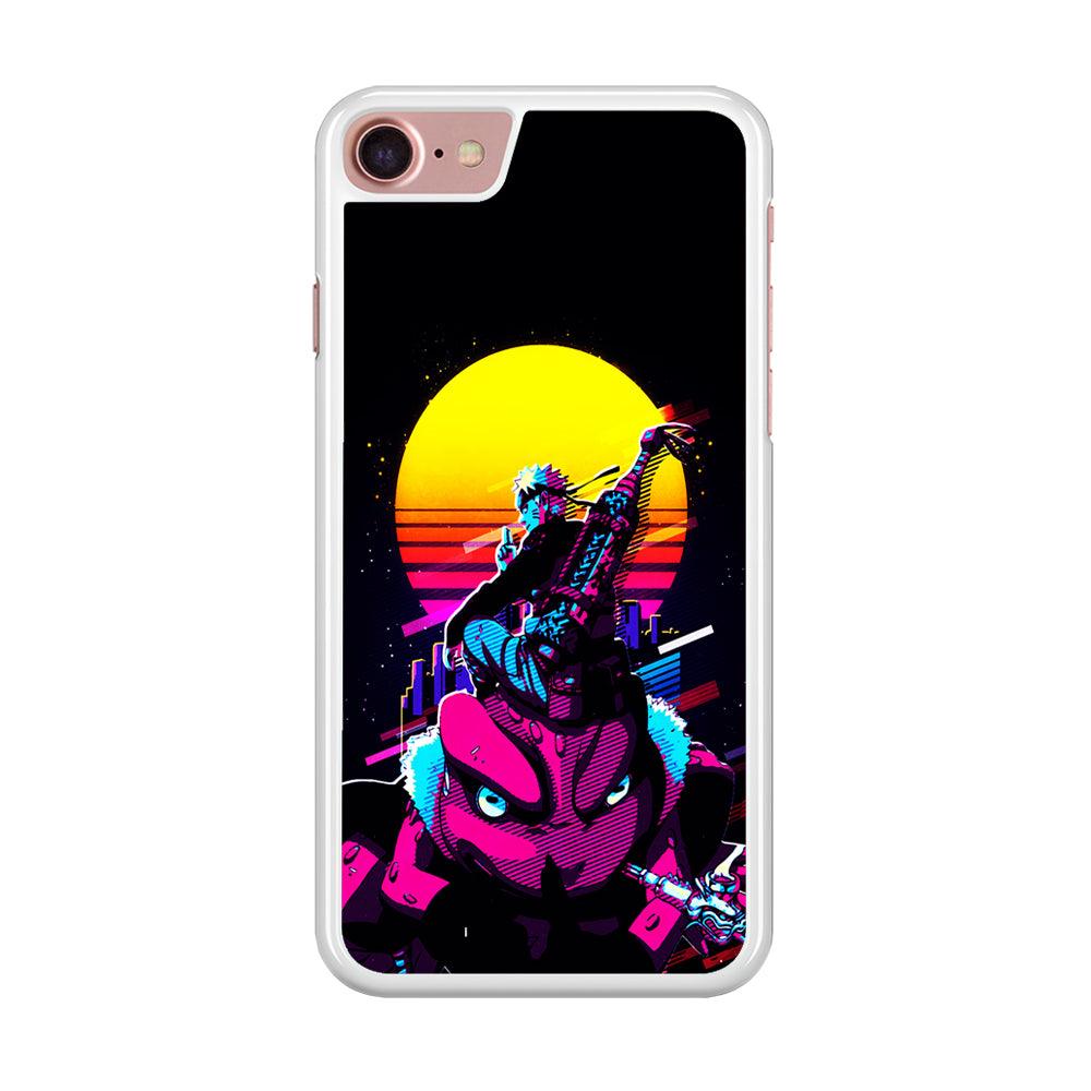 Naruto Sitting on Gamabunta iPhone SE 2020 Case-Rubber / White (2D Case)-Xtracase