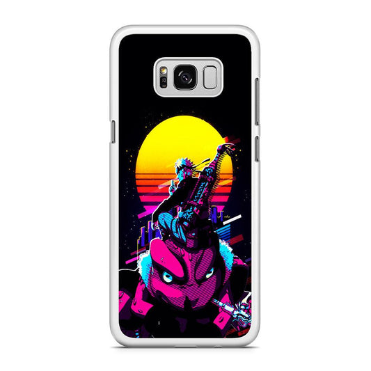 Naruto Sitting on Gamabunta Samsung Galaxy S8 Case-Rubber / White (2D Case)-Xtracase