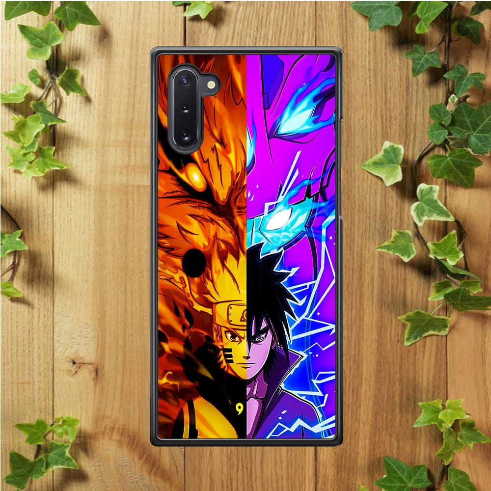 Naruto VS Sasuke Samsung Galaxy Note 10 Case-Rubber / Black (2D Case)-Xtracase