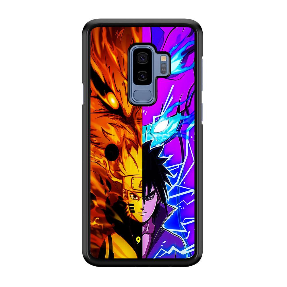 Naruto VS Sasuke Samsung Galaxy S9 Plus Case-Rubber / Black (2D Case)-Xtracase