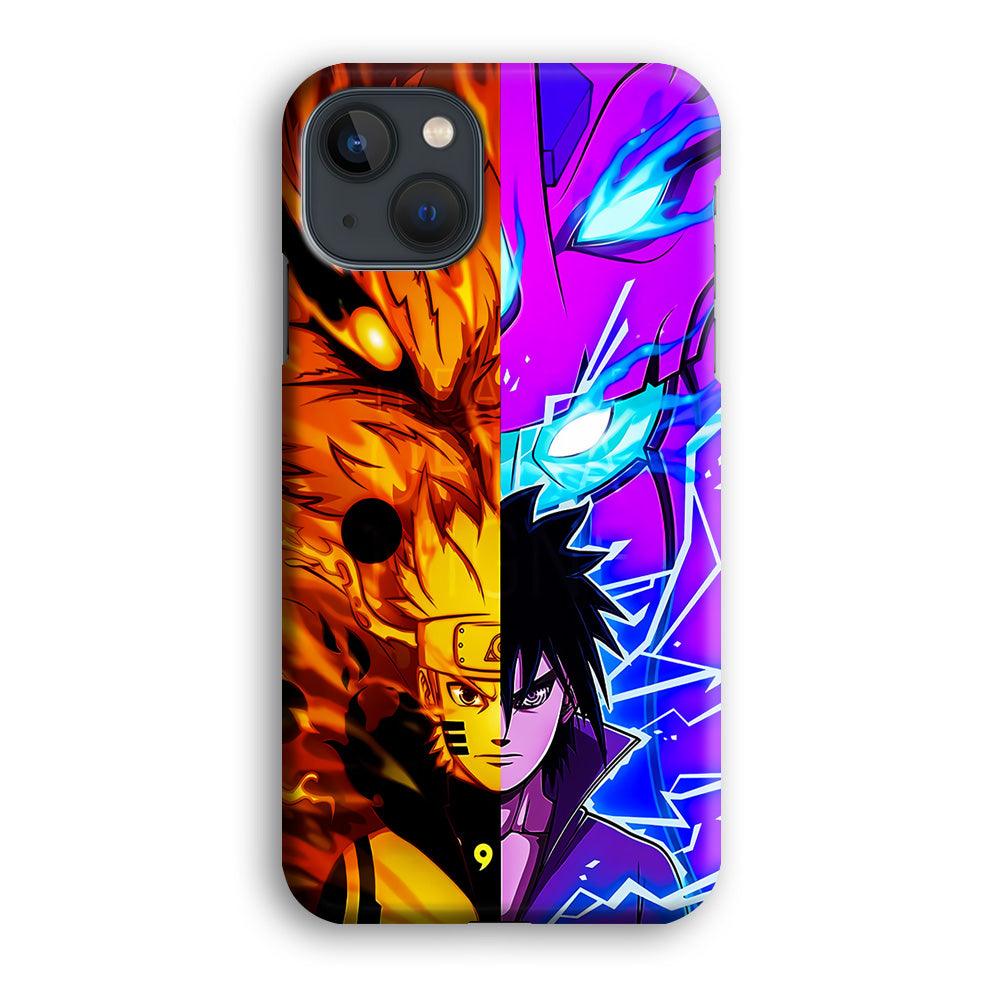 Naruto VS Sasuke iPhone 13 Case-Plastic / Full Wrap (3D Case)-Xtracase