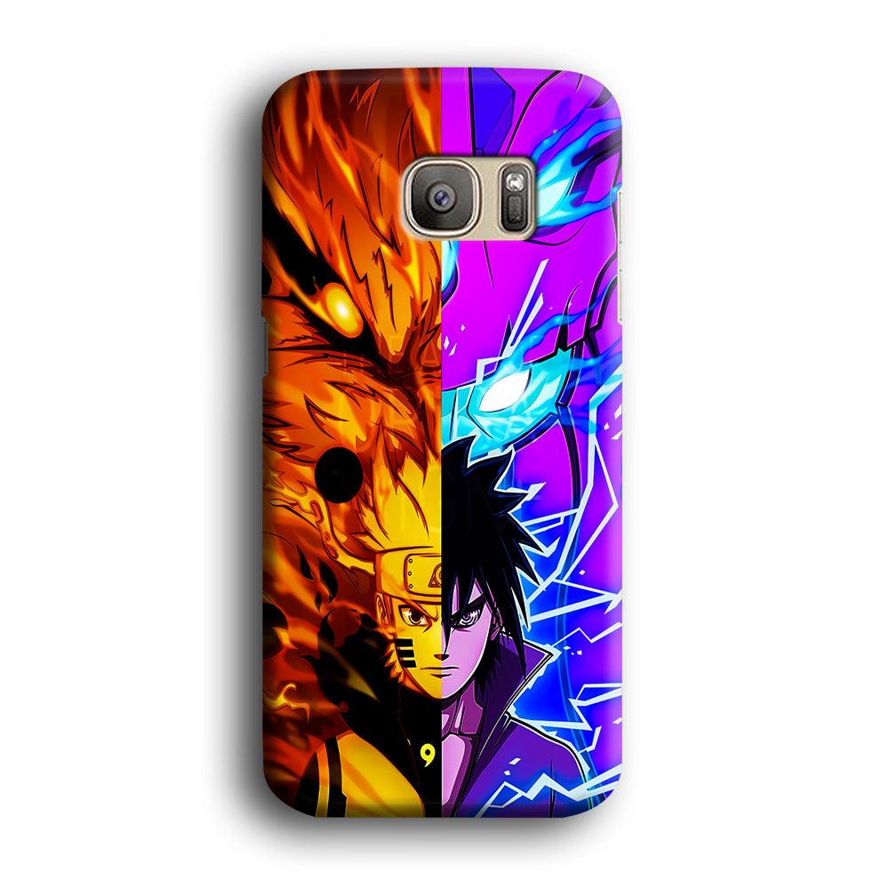 Naruto VS Sasuke Samsung Galaxy S7 Edge Case-Plastic / Full Wrap (3D Case)-Xtracase
