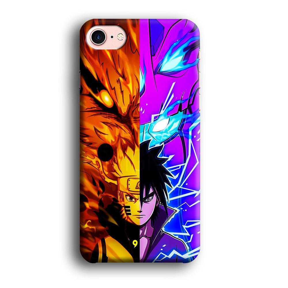Naruto VS Sasuke iPhone SE 2020 Case-Plastic / Full Wrap (3D Case)-Xtracase