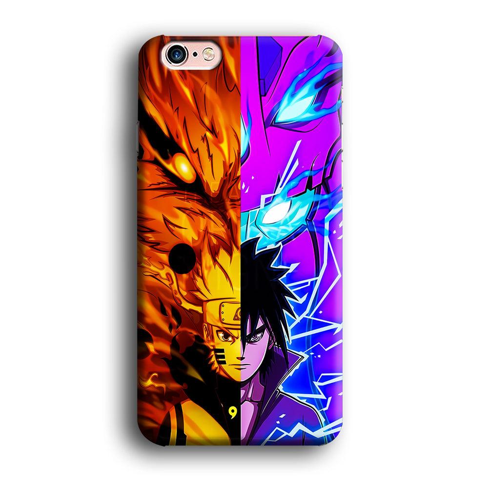 Naruto VS Sasuke iPhone 6 Plus | 6s Plus Case-Plastic / Full Wrap (3D Case)-Xtracase