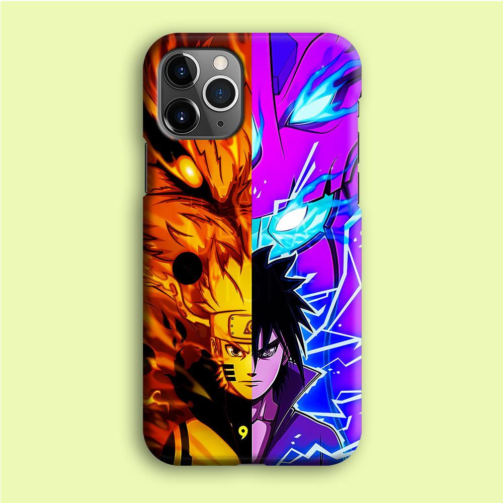 Naruto VS Sasuke iPhone 12 Pro Max Case-Plastic / Full Wrap (3D Case)-Xtracase