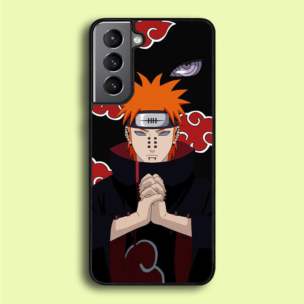Naruto Yahiko Pain Akatsuki Samsung Galaxy S21 Plus Case-Rubber / White (2D Case)-Xtracase