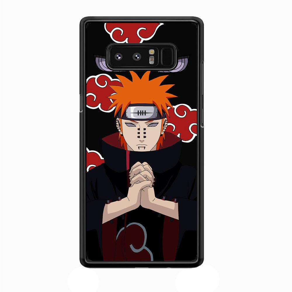 Naruto Yahiko Pain Akatsuki Samsung Galaxy Note 8 Case-Rubber / Black (2D Case)-Xtracase