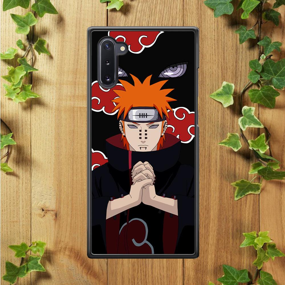 Naruto Yahiko Pain Akatsuki Samsung Galaxy Note 10 Case-Rubber / White (2D Case)-Xtracase