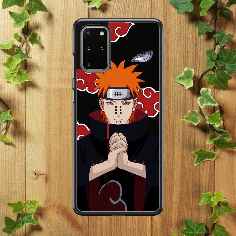Naruto Yahiko Pain Akatsuki Samsung Galaxy S20 Plus Case-Rubber / White (2D Case)-Xtracase