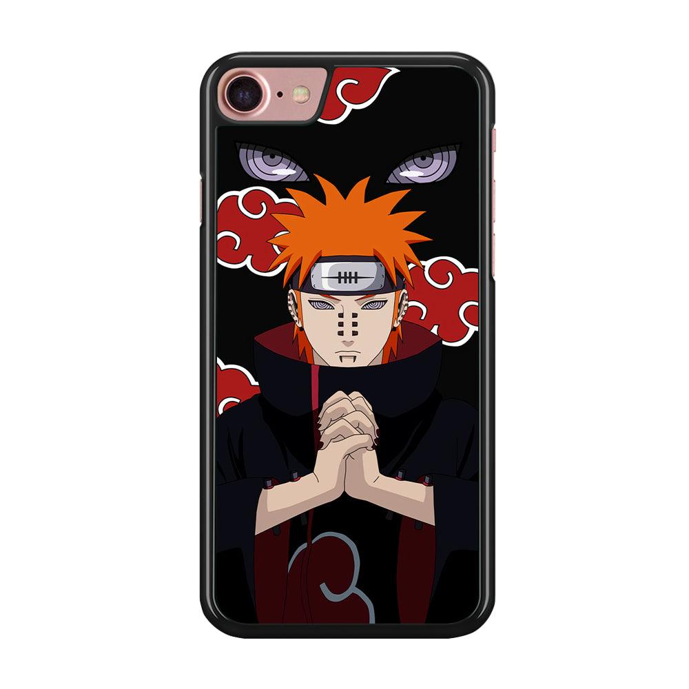Naruto Yahiko Pain Akatsuki iPhone SE 2020 Case-Rubber / Black (2D Case)-Xtracase