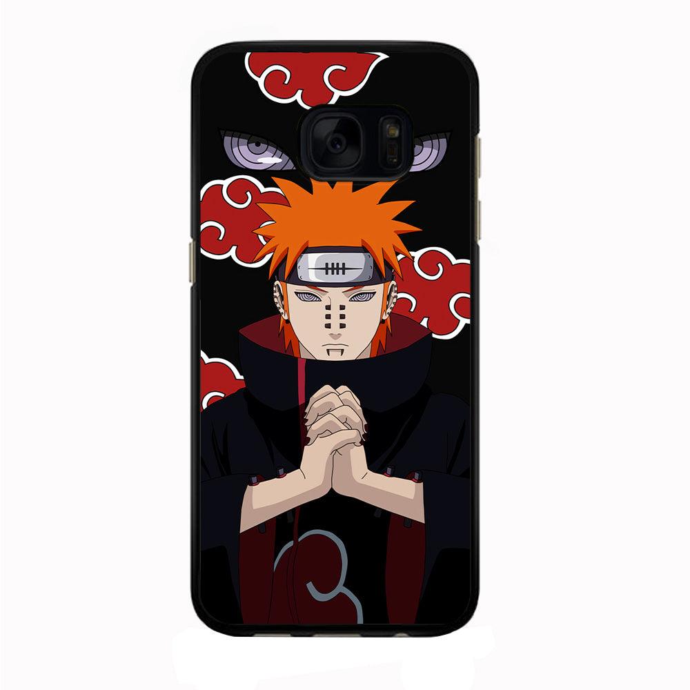 Naruto Yahiko Pain Akatsuki Samsung Galaxy S7 Edge Case-Rubber / Black (2D Case)-Xtracase