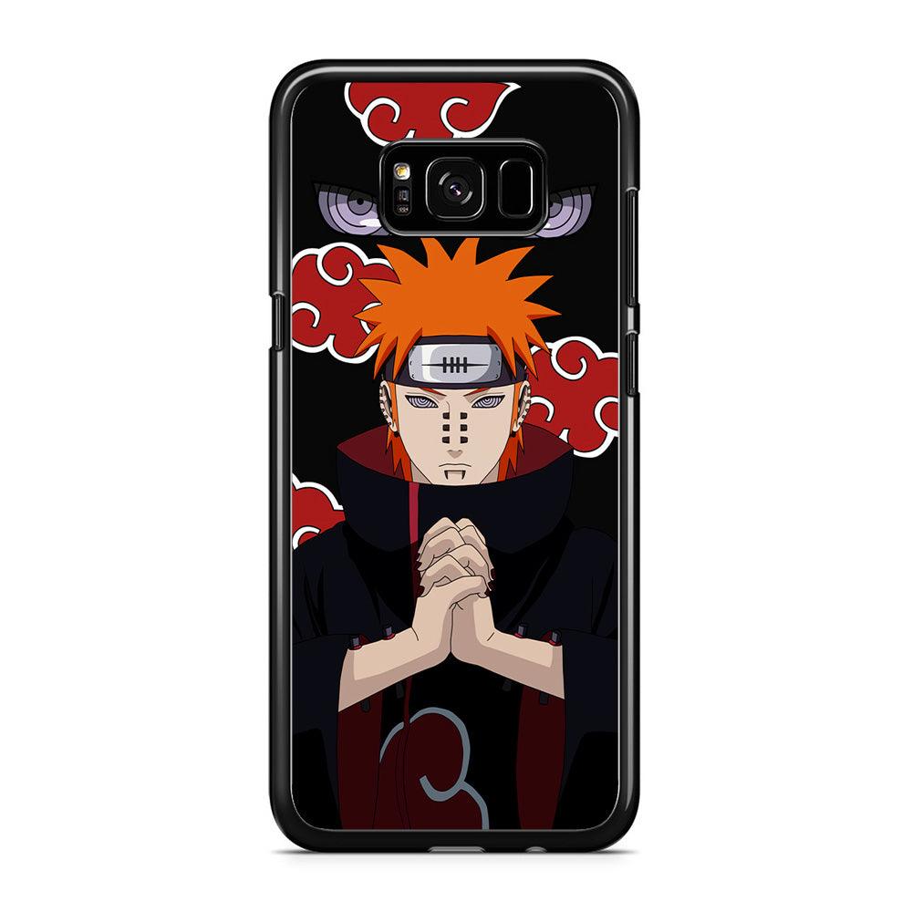 Naruto Yahiko Pain Akatsuki Samsung Galaxy S8 Case-Rubber / Black (2D Case)-Xtracase