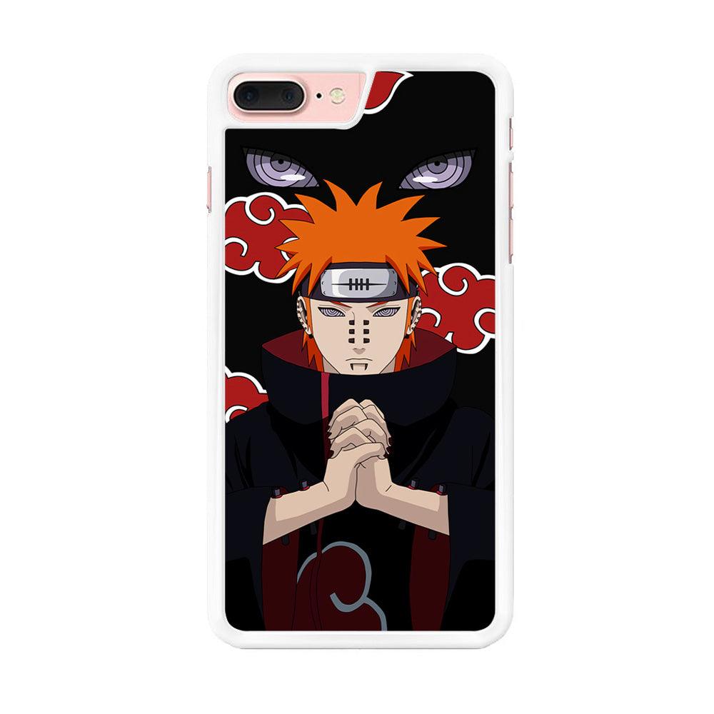 Naruto Yahiko Pain Akatsuki iPhone 8 Plus Case-Rubber / White (2D Case)-Xtracase