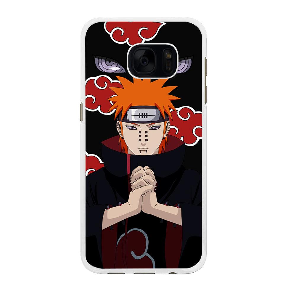 Naruto Yahiko Pain Akatsuki Samsung Galaxy S7 Edge Case-Rubber / White (2D Case)-Xtracase