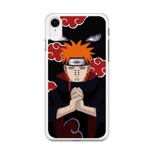 Naruto Yahiko Pain Akatsuki iPhone XR Case-Rubber / White (2D Case)-Xtracase