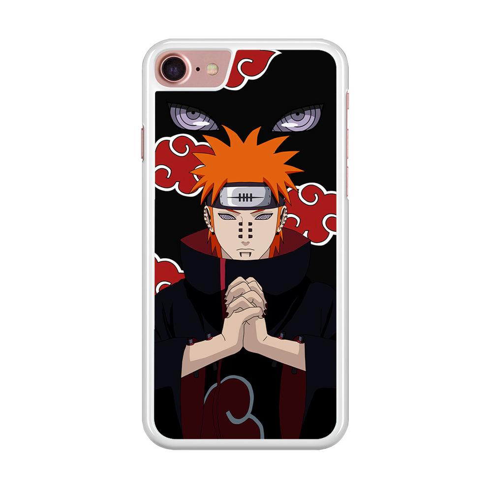 Naruto Yahiko Pain Akatsuki iPhone SE 2020 Case-Rubber / White (2D Case)-Xtracase