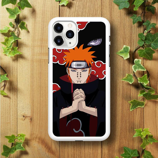 Naruto Yahiko Pain Akatsuki iPhone 11 Pro Max Case-Rubber / White (2D Case)-Xtracase