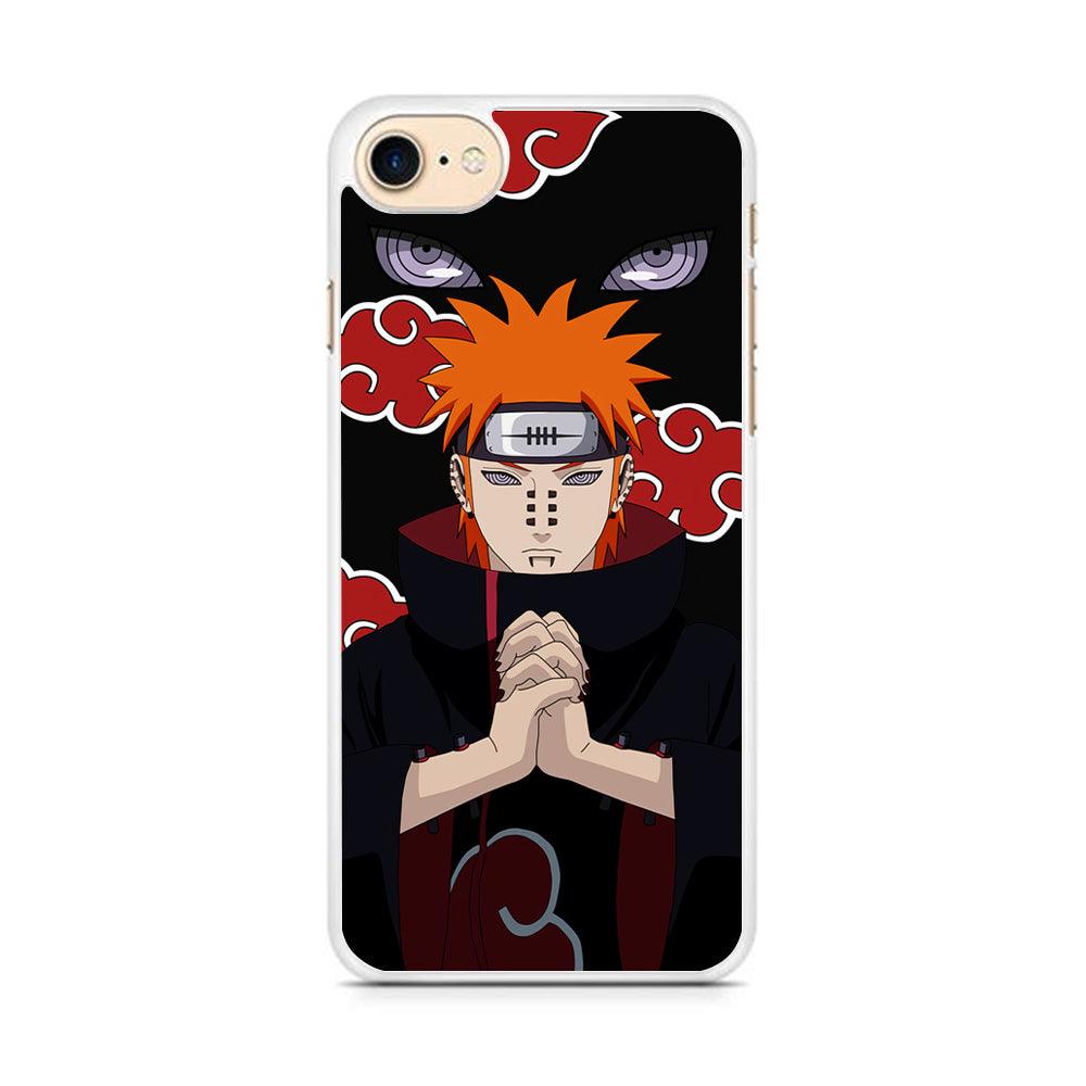 Naruto Yahiko Pain Akatsuki iPhone 8 Case-Rubber / White (2D Case)-Xtracase